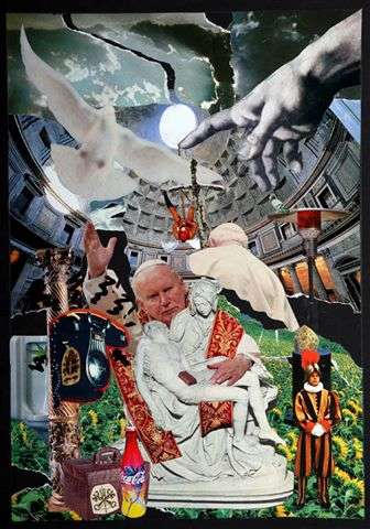 Despedida a Juan Pablo II, con Paloma Gomez Borrero encima del calentador